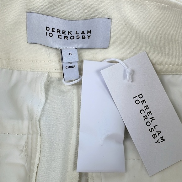 NWT Derek Lam 10 Crosby Tove Embossed Button Mini Skirt Soft White Sz 8 - Picture 7 of 15